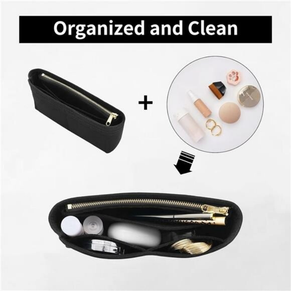 Felt Purse Organizer Insert Mini Bag Liner with Pockets Handbag Tote Divider - Picture 3 of 7